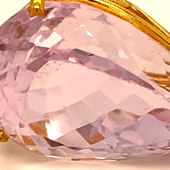 Pink Kunzite 17.91ct Solid 18K Yellow Gold Pendant - Picture 9 of 9